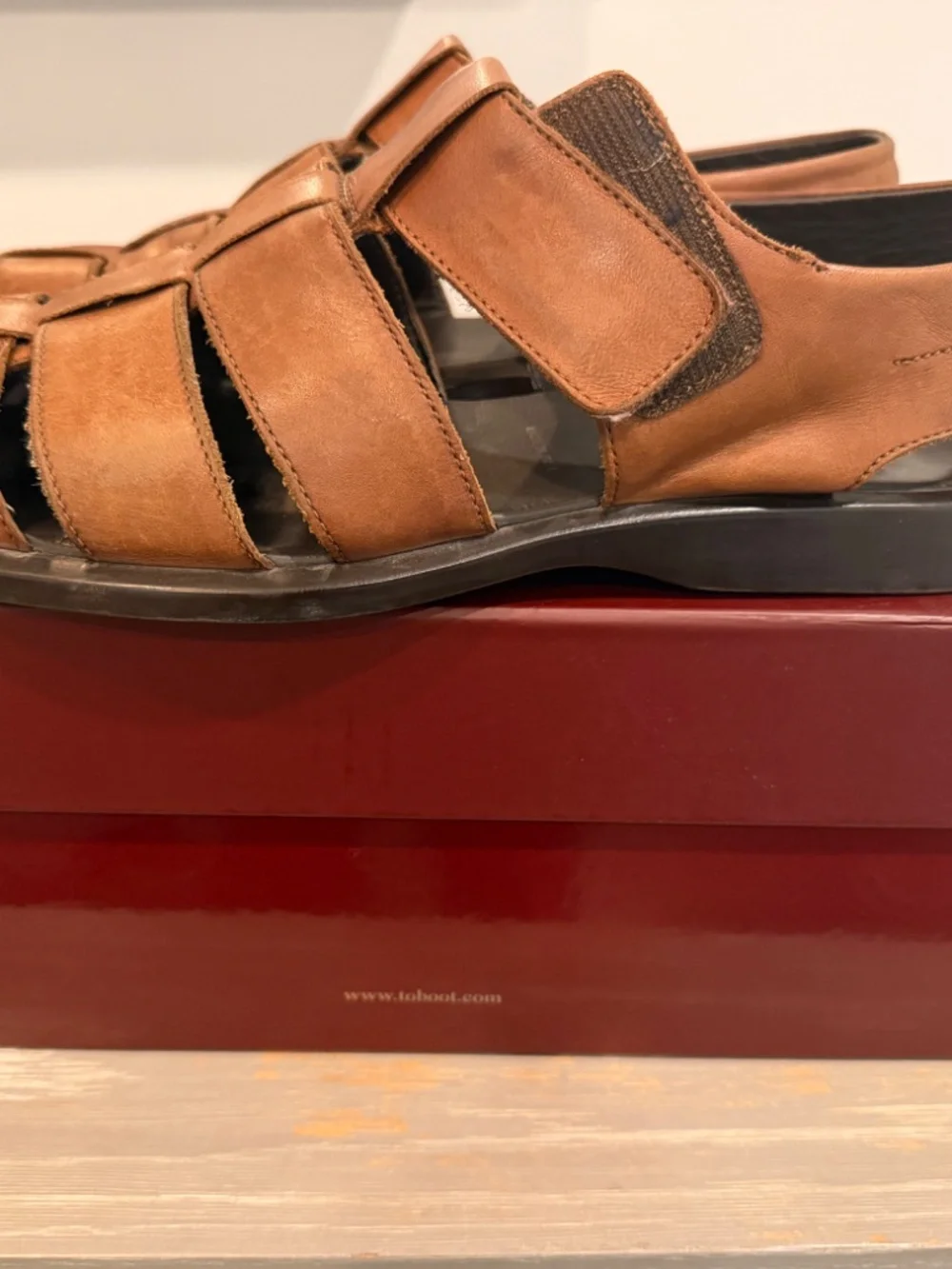 To Boot New York 'Barbados' Fisherman Sandal Brown Leather Men's Size 7